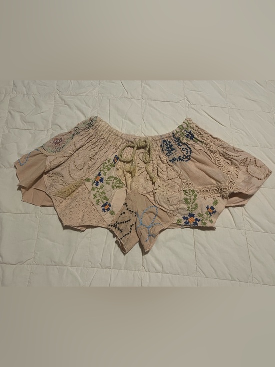 Free People Field Of Dreams Embroidered Patchwork Shorts - Picture 6 of 10